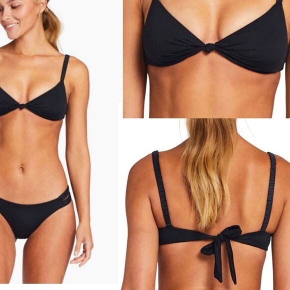 Vitamin A Black ZURI Bikini Top Size 6/S Sold out Online - Picture 11 of 13